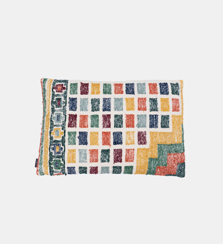 Block Embroidered Printed Pillow