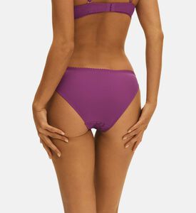 قطعة بيكيني سفلية قصيرة دانتيل فرنسي مزين بأزهار