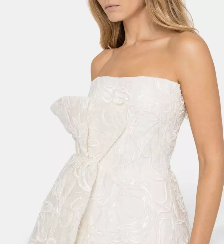 L Atelier Du Luxe Couture Lace High-low Gown, Model View