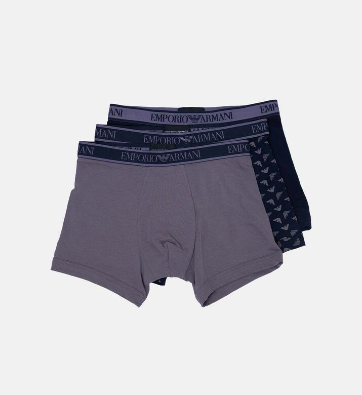 Waist Logo 3-packs Printed Boxers Set