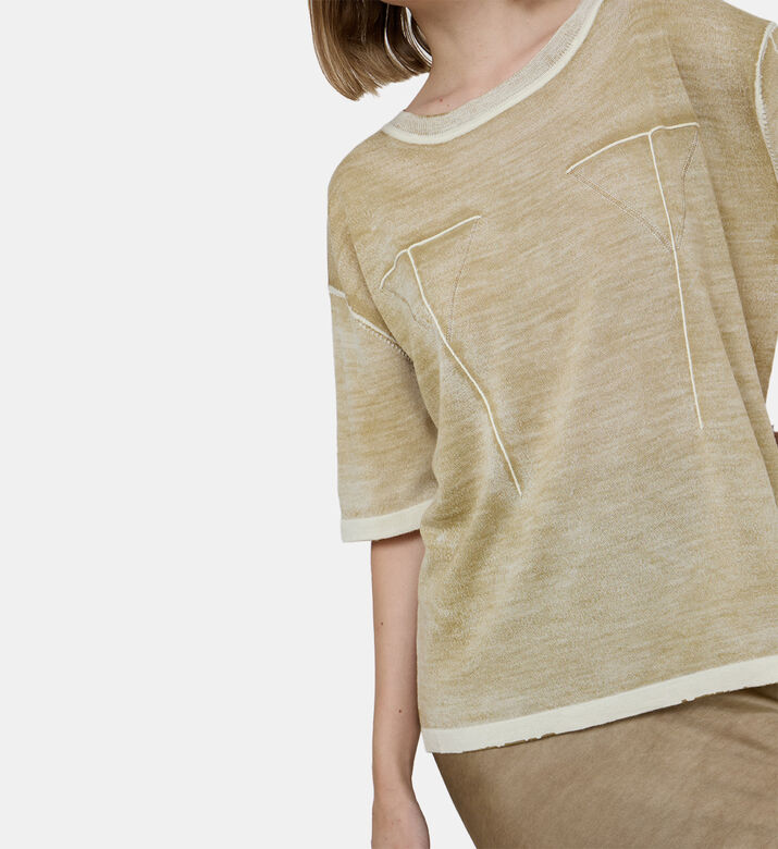 Knitted Short-sleeve Sweater