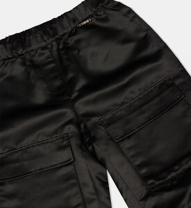 بنطال ساتان بجيوب متعددة الاستخدامات