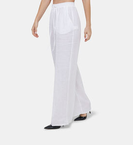 بنطال بخصر مطاطي واسع الساقين