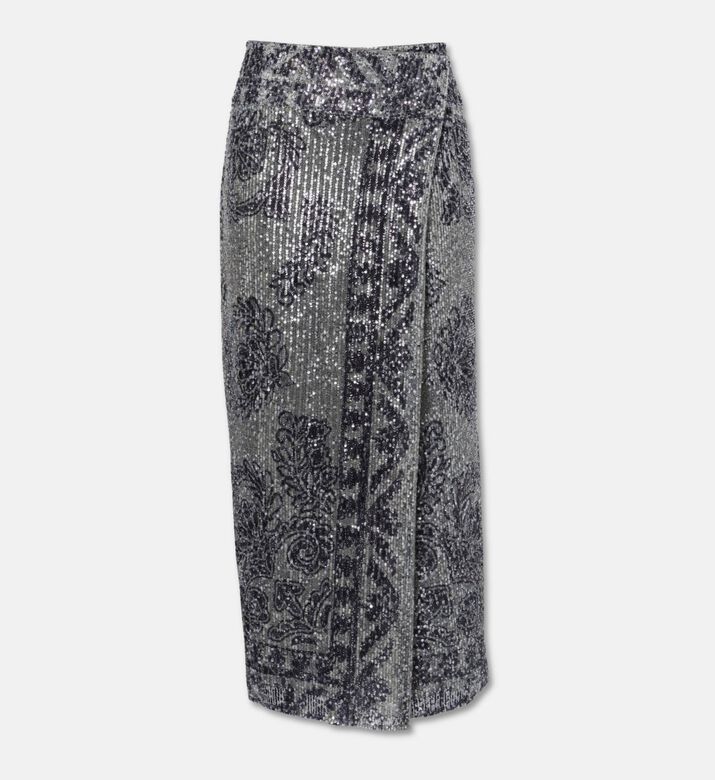 Ba and Sh Sequin Embellished Midi Skirt, Packshot View