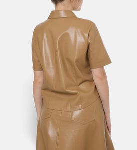 Nanushka Leather Short-sleeve Shirt, Model View