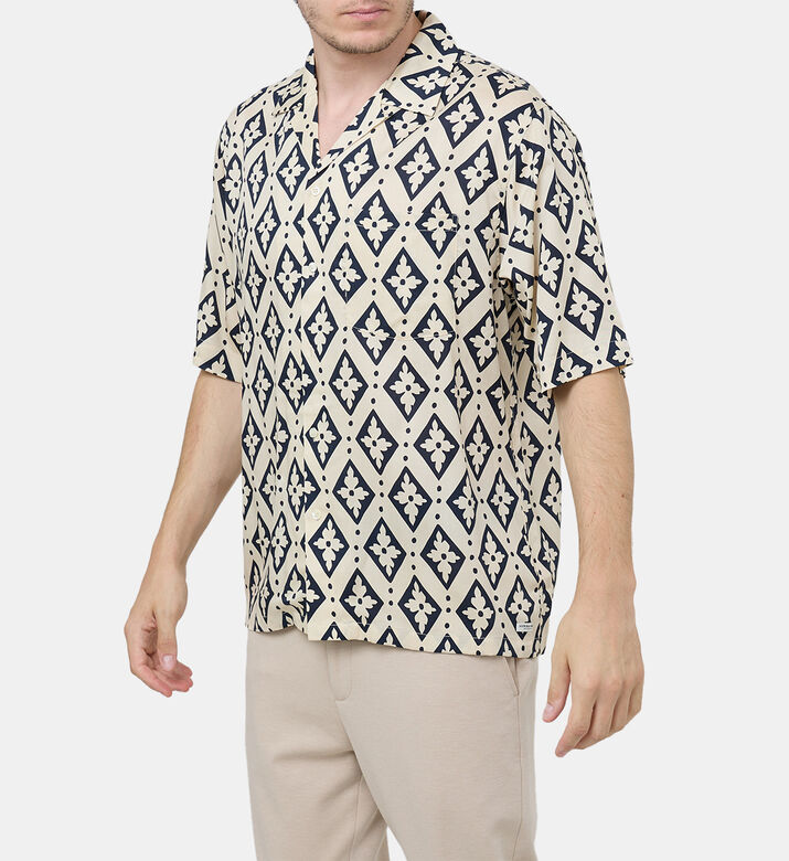 Geometric Flower Printed Shirt Geometric Flower Printed Shirt