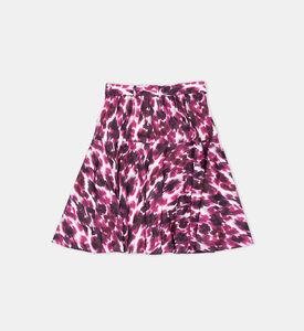 تنورة واسعة بطبعة بالكامل