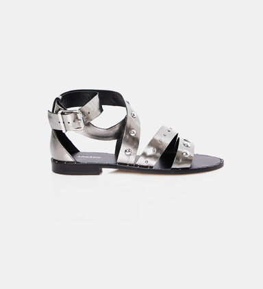 Nappa Smash Metallic Flat Heel Sandal