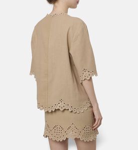Isabel Marant Eyelet Embroidered Boxy Top, Model View