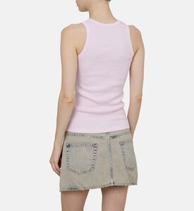 Cotton Logo Ribbed Tank Top