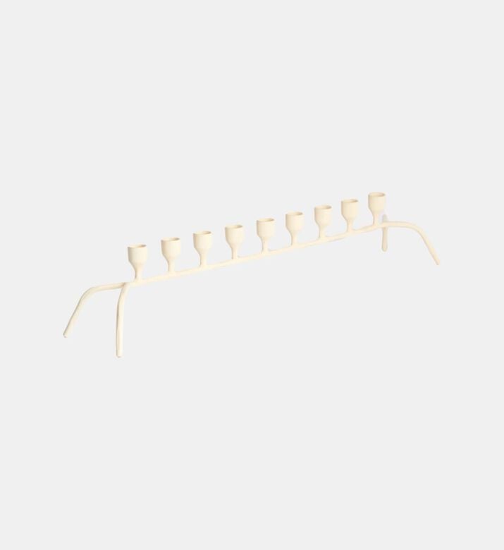 Light and Living Calzada Multi-candle Holder, White, 80.5x16x14.5-cm, Packshot View