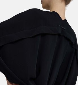 Wide Short-sleeve Assymetrical Hem Dress Wide Short-sleeve Assymetrical Hem Dress
