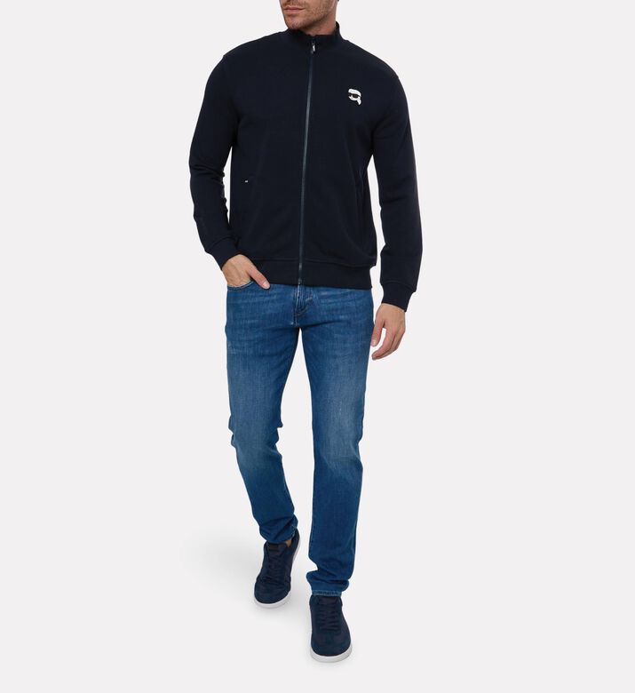 Karl Lagerfeld Jersey Zip-up Sweatshirt, Model View