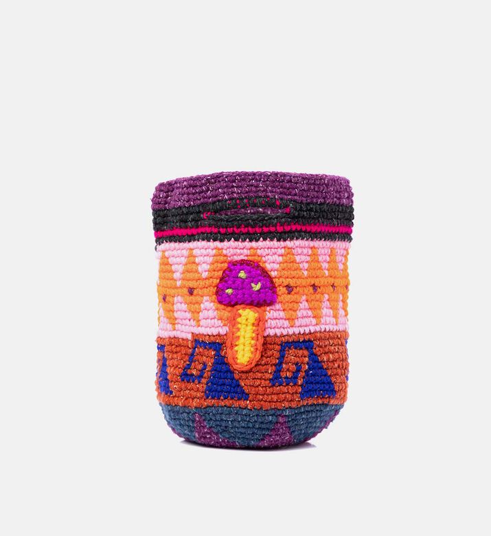 Embroidered-mushroom Design Bag