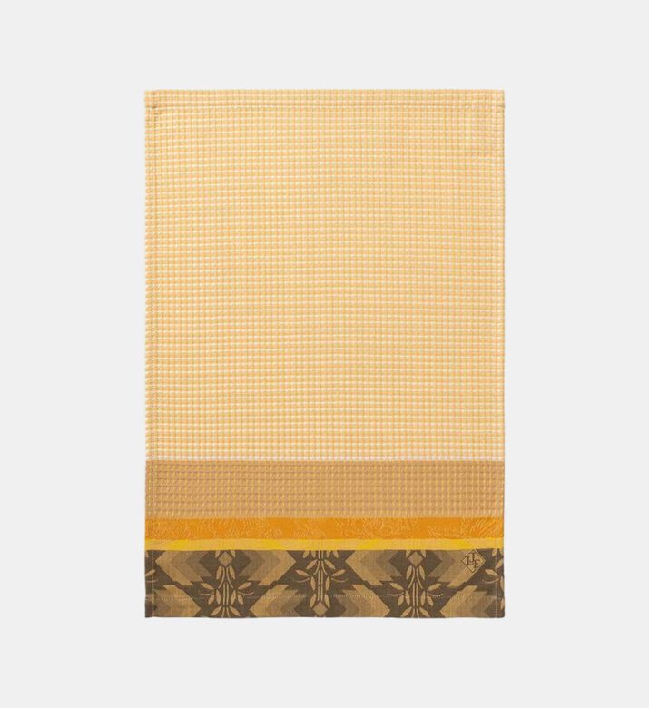 Jacquard Gipsy Cotton Hand Towel, Yellow, Packshot View