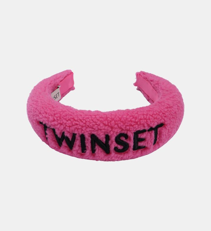 Fuzzy Embroidered Logo Headband