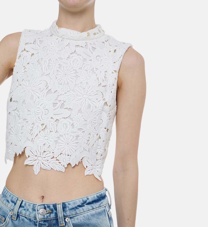 Floral Cropped Sleeveless Top