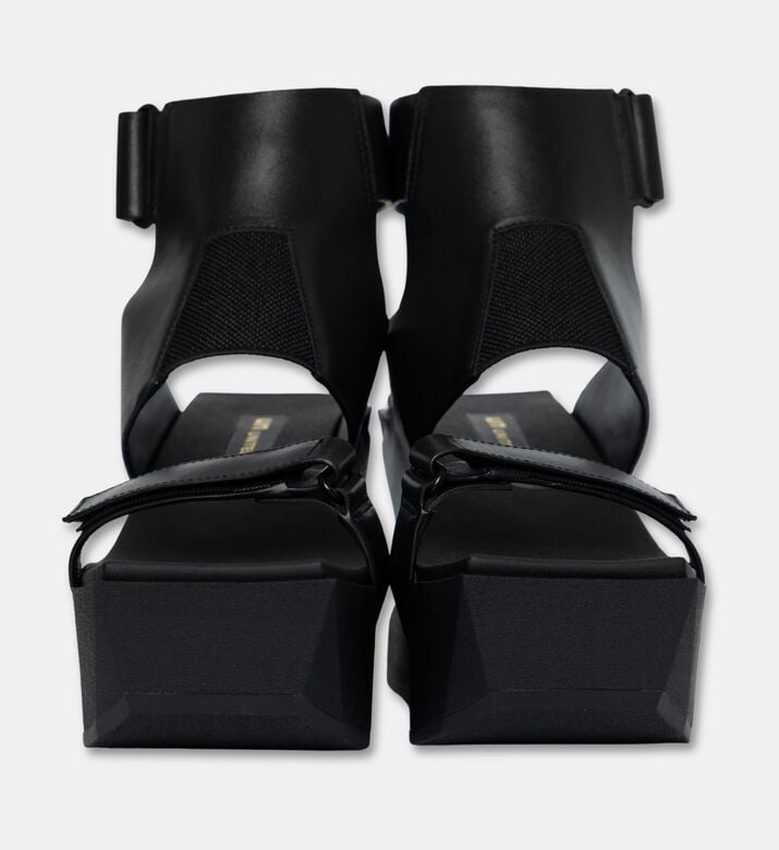 UN United Nude Cow Leather High-wedge Heel Sandals, Black, Eu-41, Packshot View