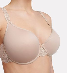 Chantelle Seamless Embroidered Floral Bra, Beige, 100, B, Model View