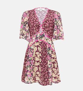 All-over Floral-print Wide Sleeve Dress