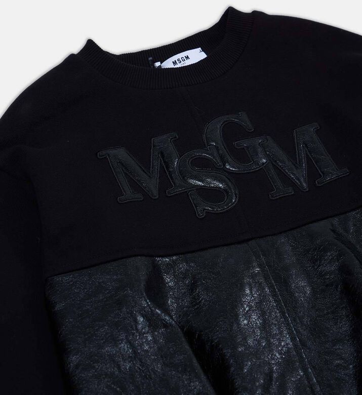 M S G M Logo-embroidery Crewneck Dress, Packshot View M S G M Logo-embroidery Crewneck Dress, Packshot View