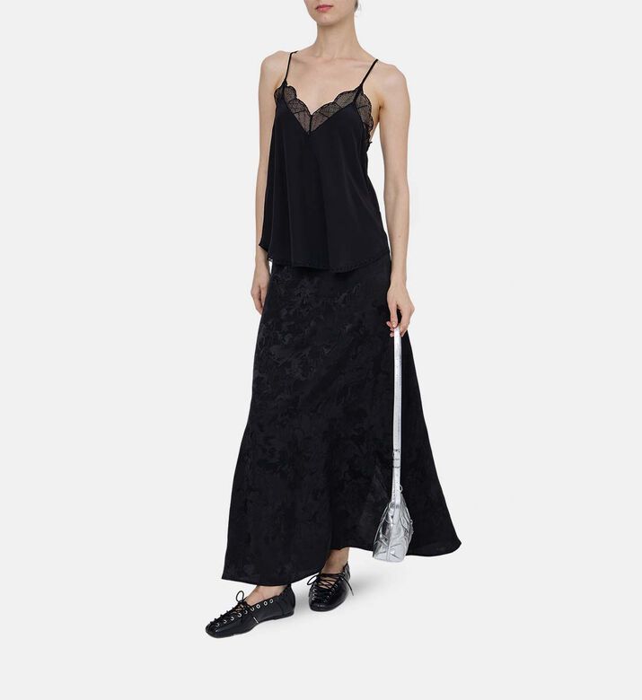 Jimeno Silk Chain Pattern Skirt