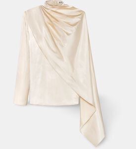 JW PEI Asymmetric Drape High Neck Cape Top, Packshot View
