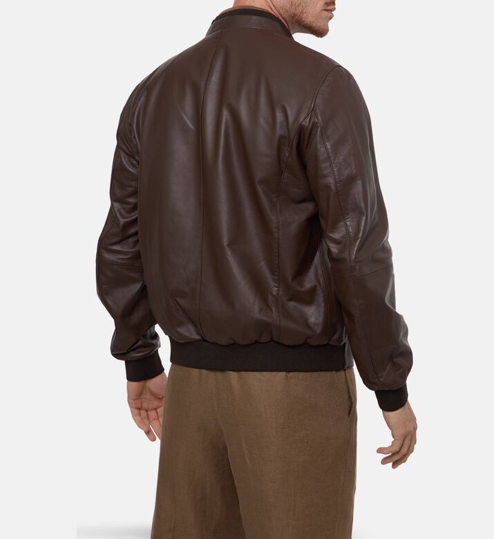Corneliani Lambskin Leather Jacket, Model View