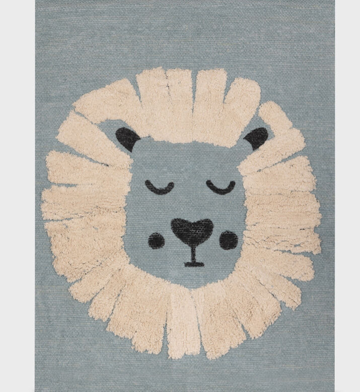 Home Deco and More Dyed Cotton Chenille Lion-print Rug, Packshot View