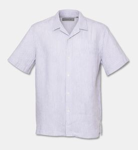 Corneliani Striped Flax Short-sleeve Shirt, Packshot View