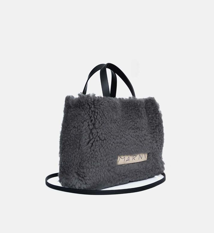 Furry Top Handle Bag