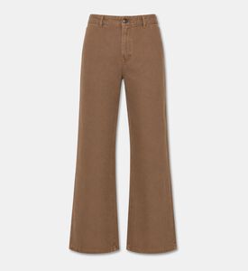 7 for All Mankind Cotton Straight-leg Trousers, Camel, 29, Packshot View