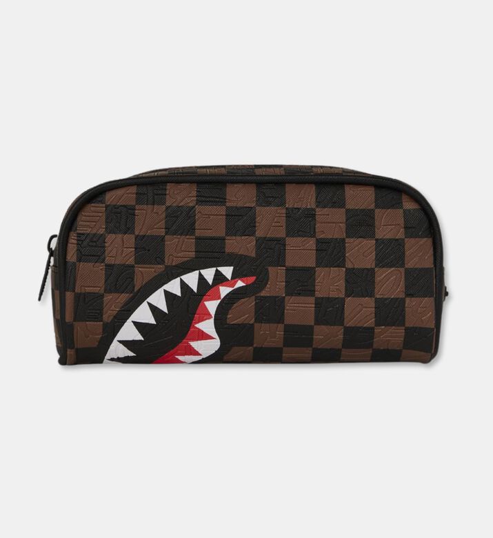 Sprayground Checkered Pattern Pencil Bag, Packshot View