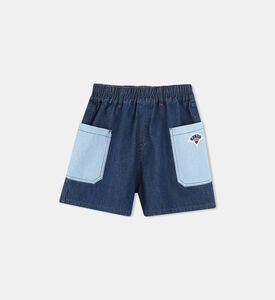 شورت جينز بجيوب خارجية