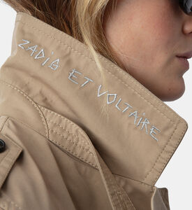 معطف ترينش ماندي قطن