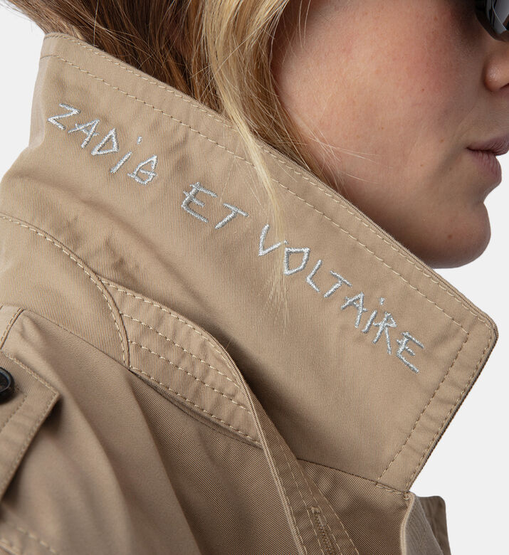 معطف ترينش ماندي قطن