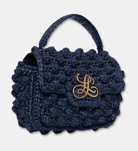 Luisa Spagnoli Top Handle Clutch Bag, Blue, Packshot View
