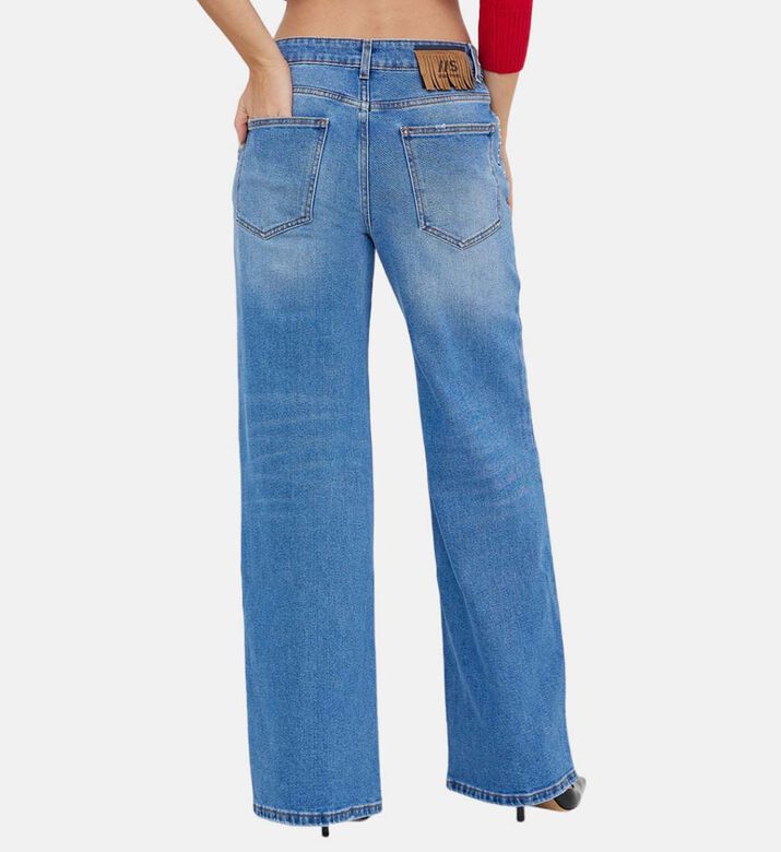 Embroidered Wide-legged Jeans