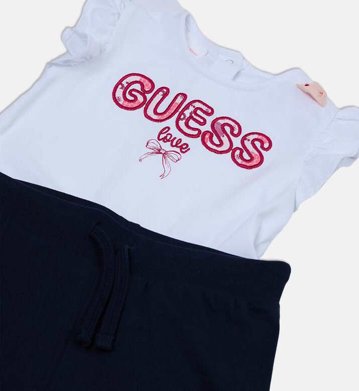 Logo-embroidery Ruffle-detail Set