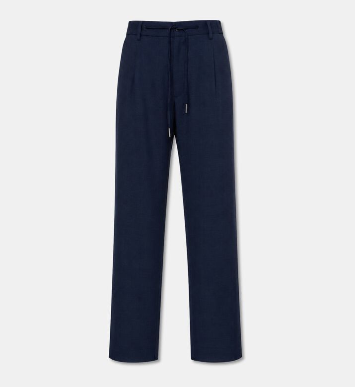 Tagliatore Wool Mid-rise Drawstring Trousers, Packshot View