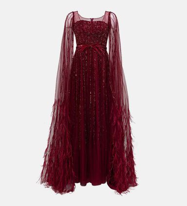 Beaded Square-neck Dress