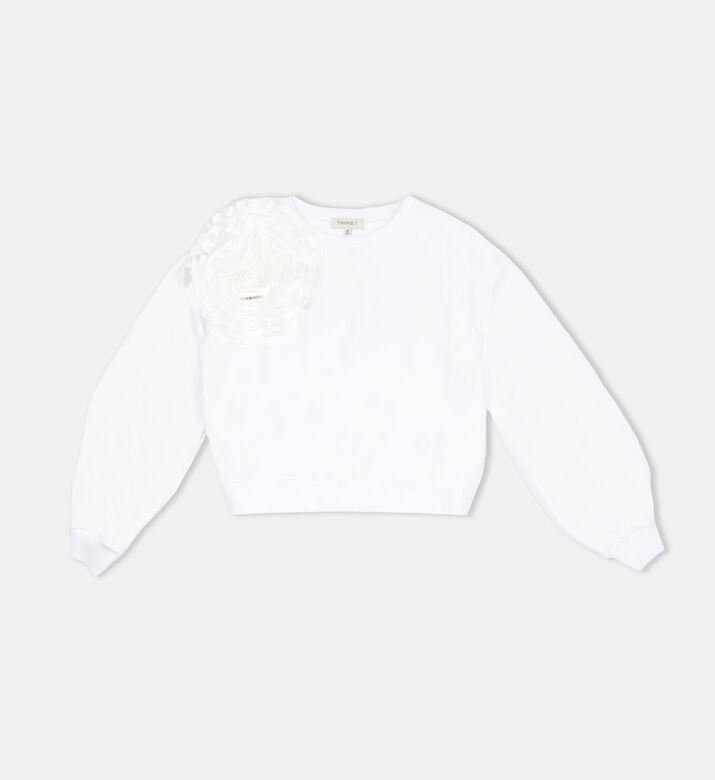 Cotton Flower-applique Top