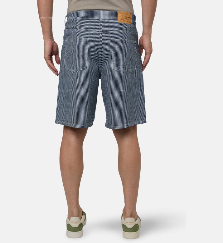 Les Deux Stripe-print Button Closure Shorts, Model View