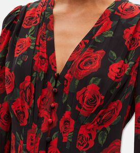 The Kooples All-over Floral-print Long-sleeve Dress, Model View