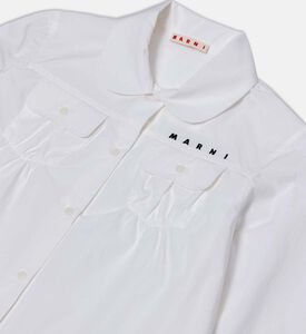 قميص قصير الأكمام بطبعة