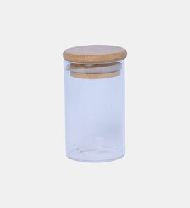 Glass Bamboo Lid Spice Rack 6-piece Set- 600 Ml Glass Bamboo Lid Spice Rack 6-piece Set- 600 Ml