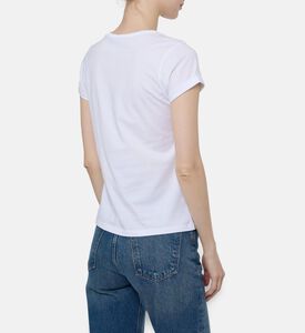Maison Labiche Cuffed Sleeve Script T-shirt, Model View