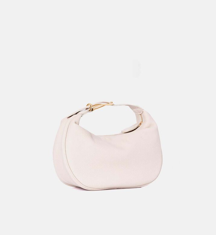 Leather Moon-shape Hobo Bag