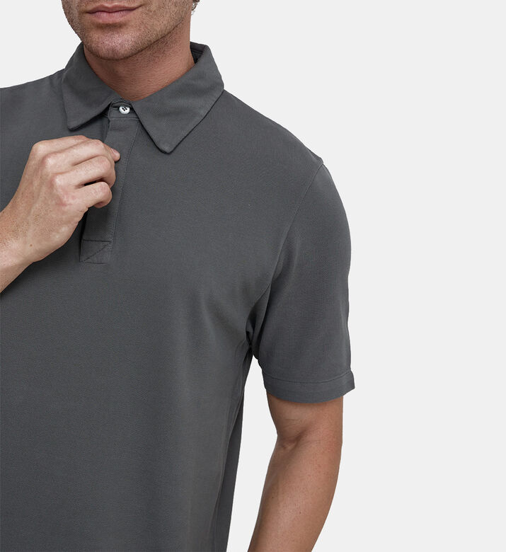 Cotton Ribbed Cuffs Polo Shirt Cotton Ribbed Cuffs Polo Shirt