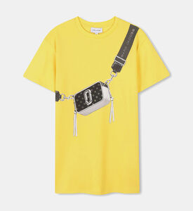 Cotton Snapshot Bag Print T-shirt Dress